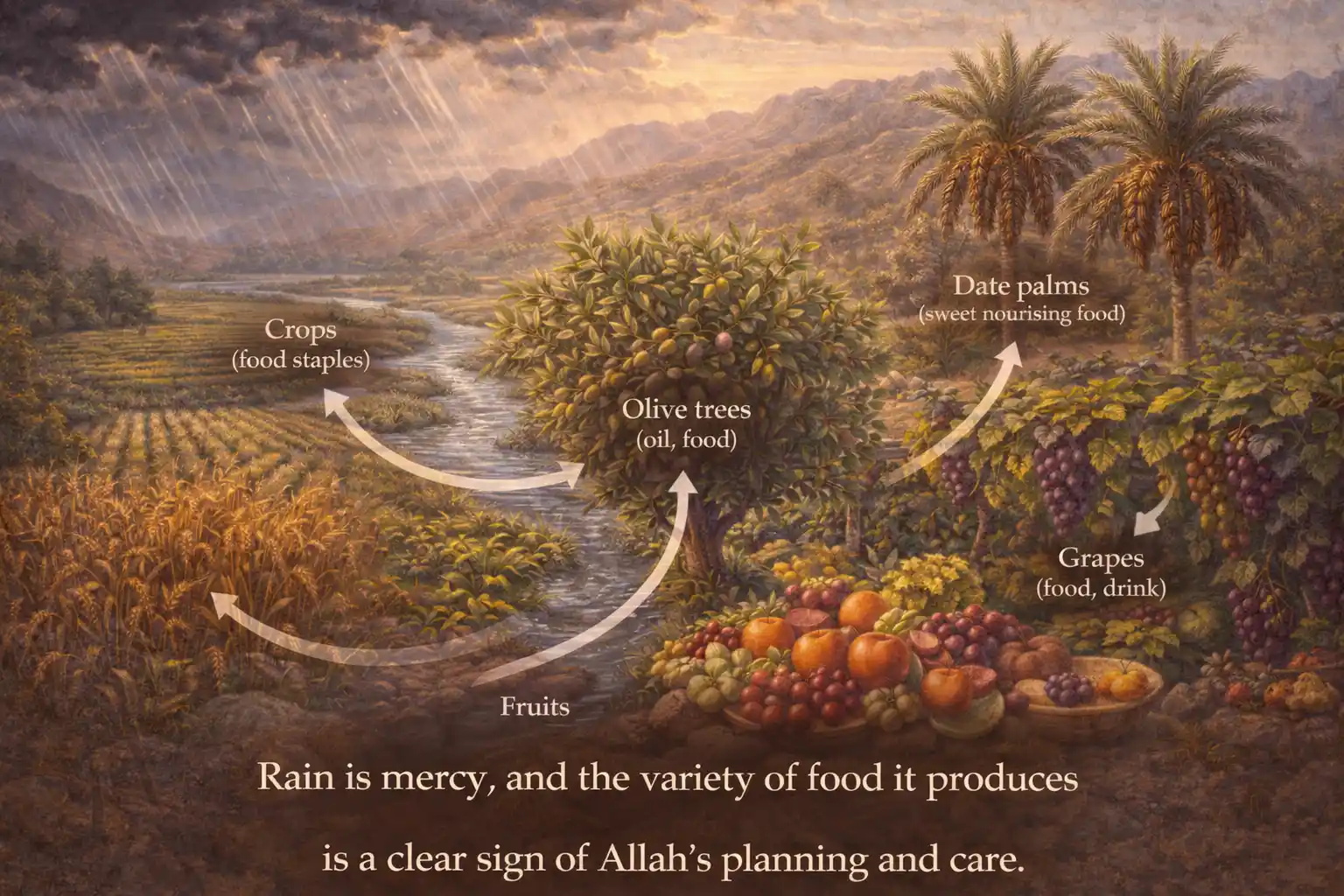 Illustration for Qur'an 16:11