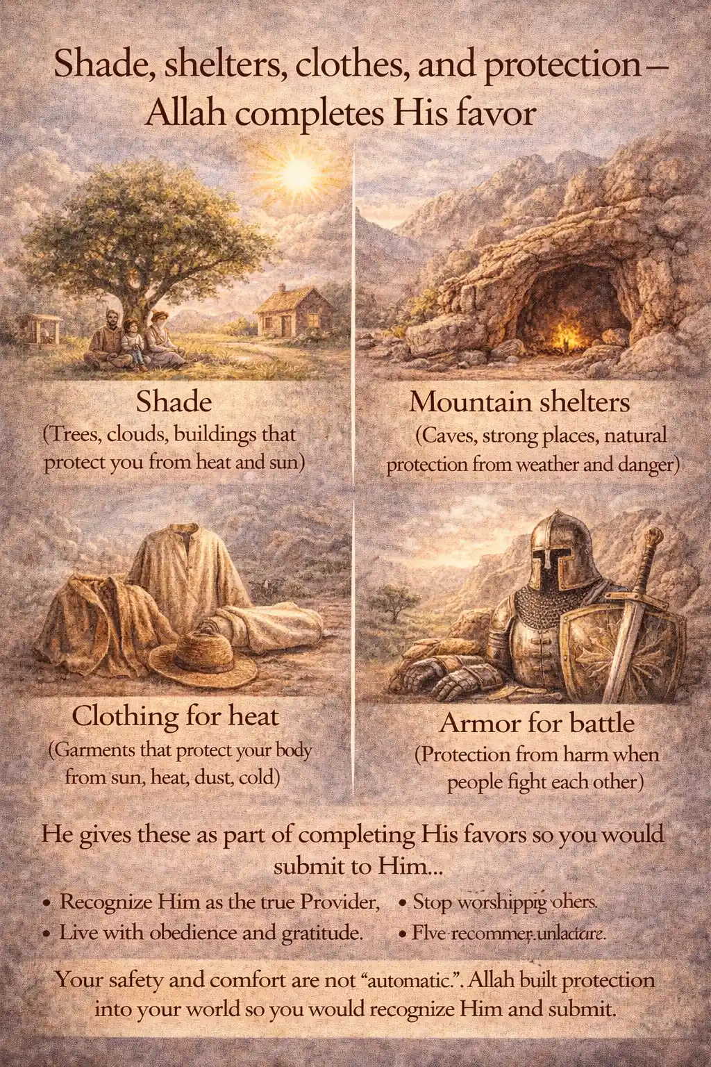 Verse 16:81 illustration