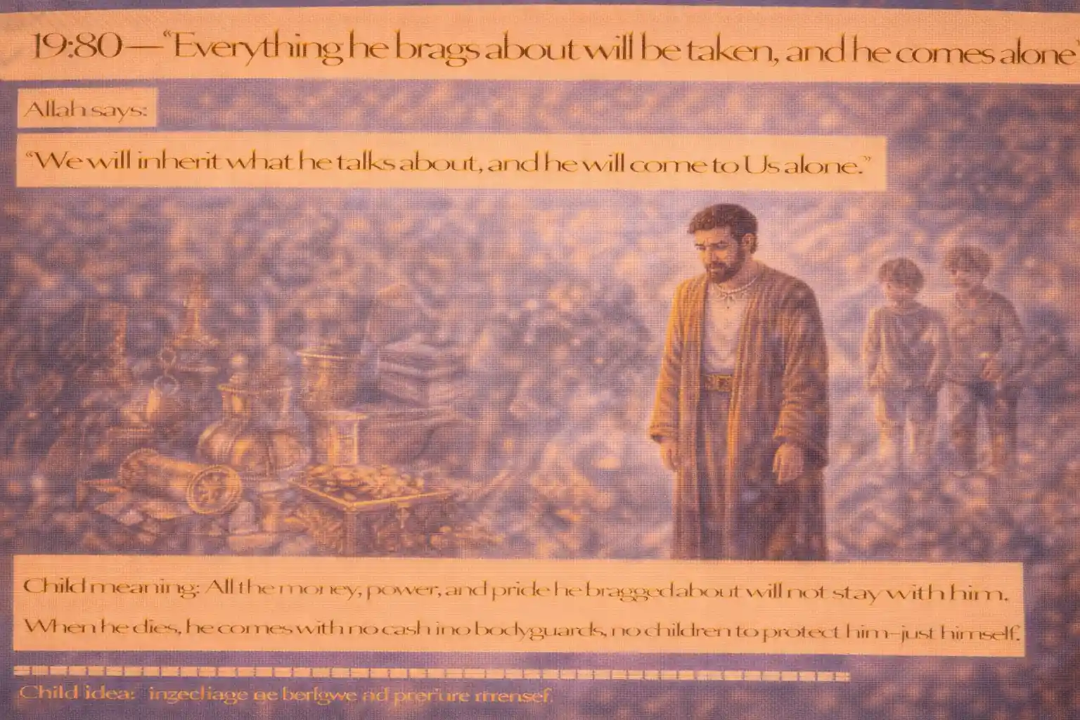 Verse 19:80 illustration