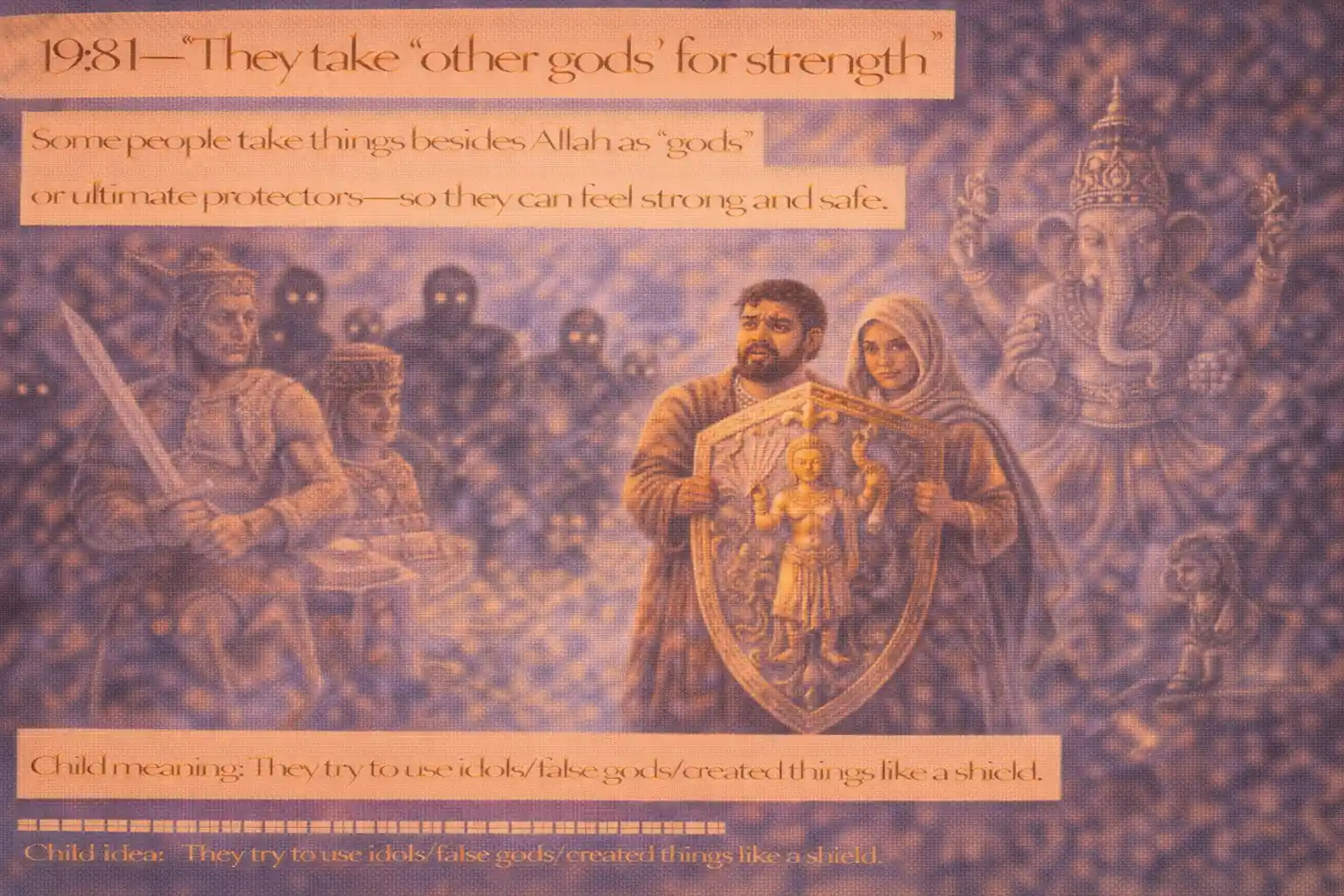 Verse 19:81 illustration