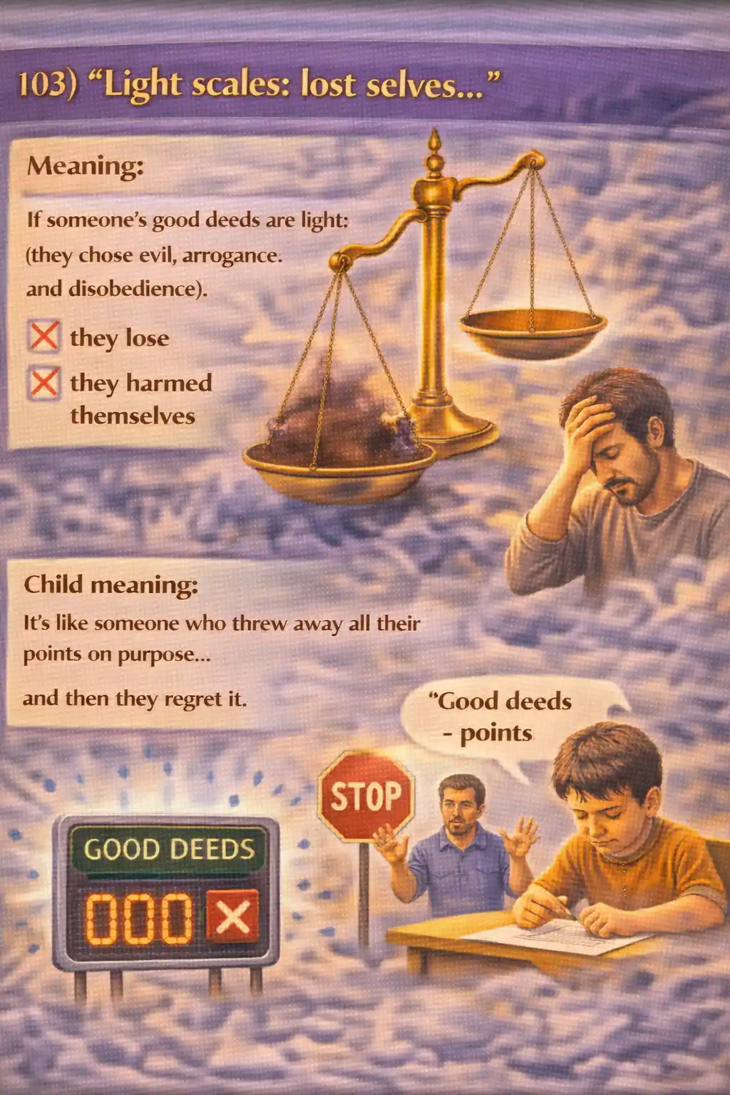 Verse 23:103 illustration