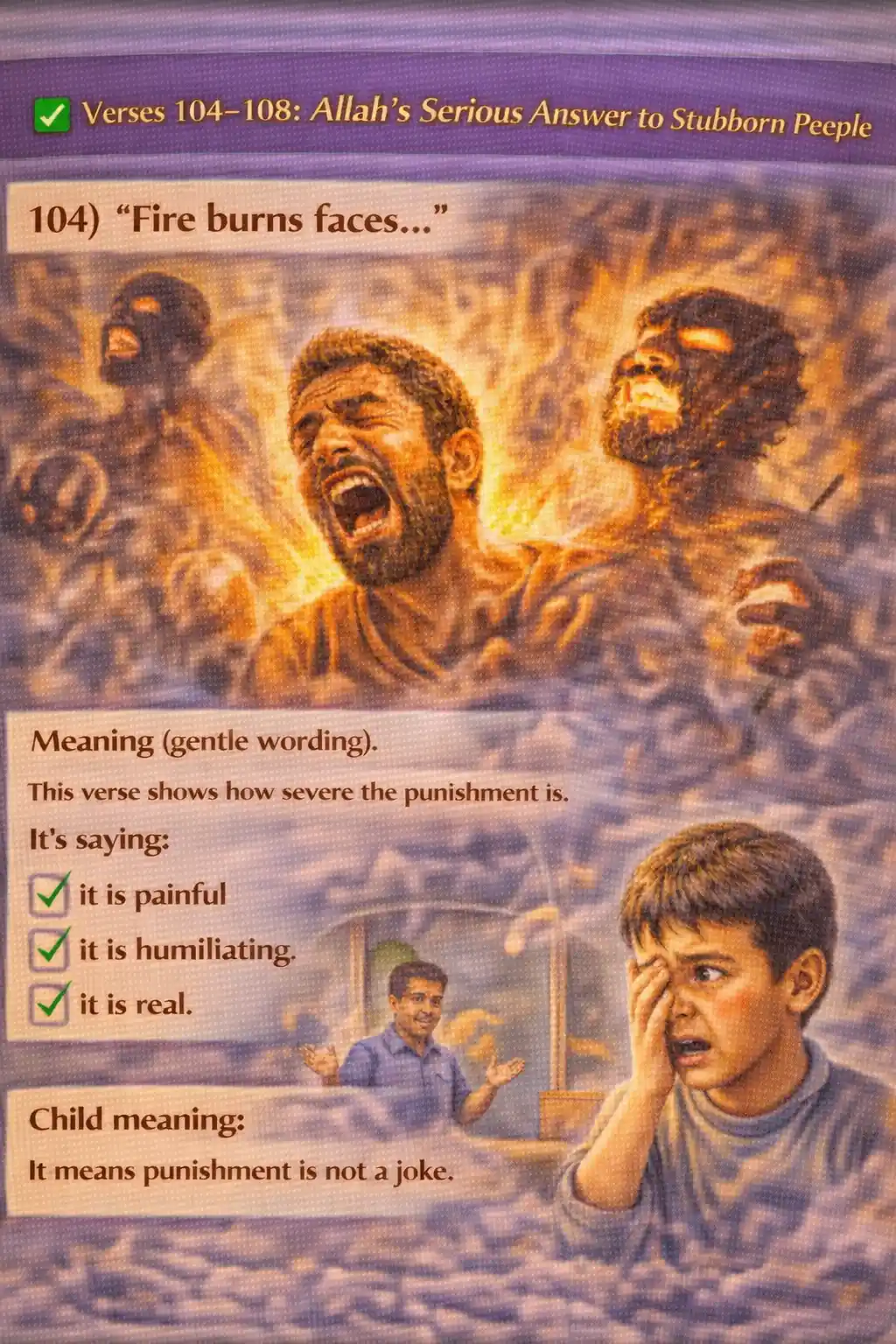 Verse 23:104 illustration