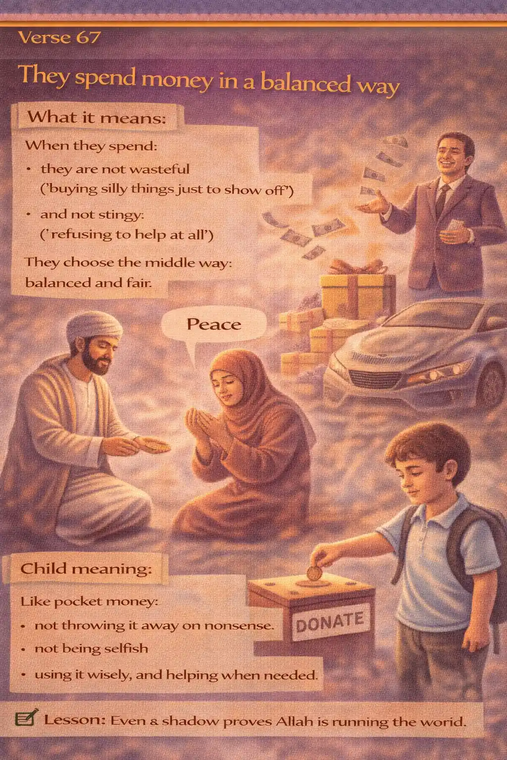 Verse 25:67 illustration