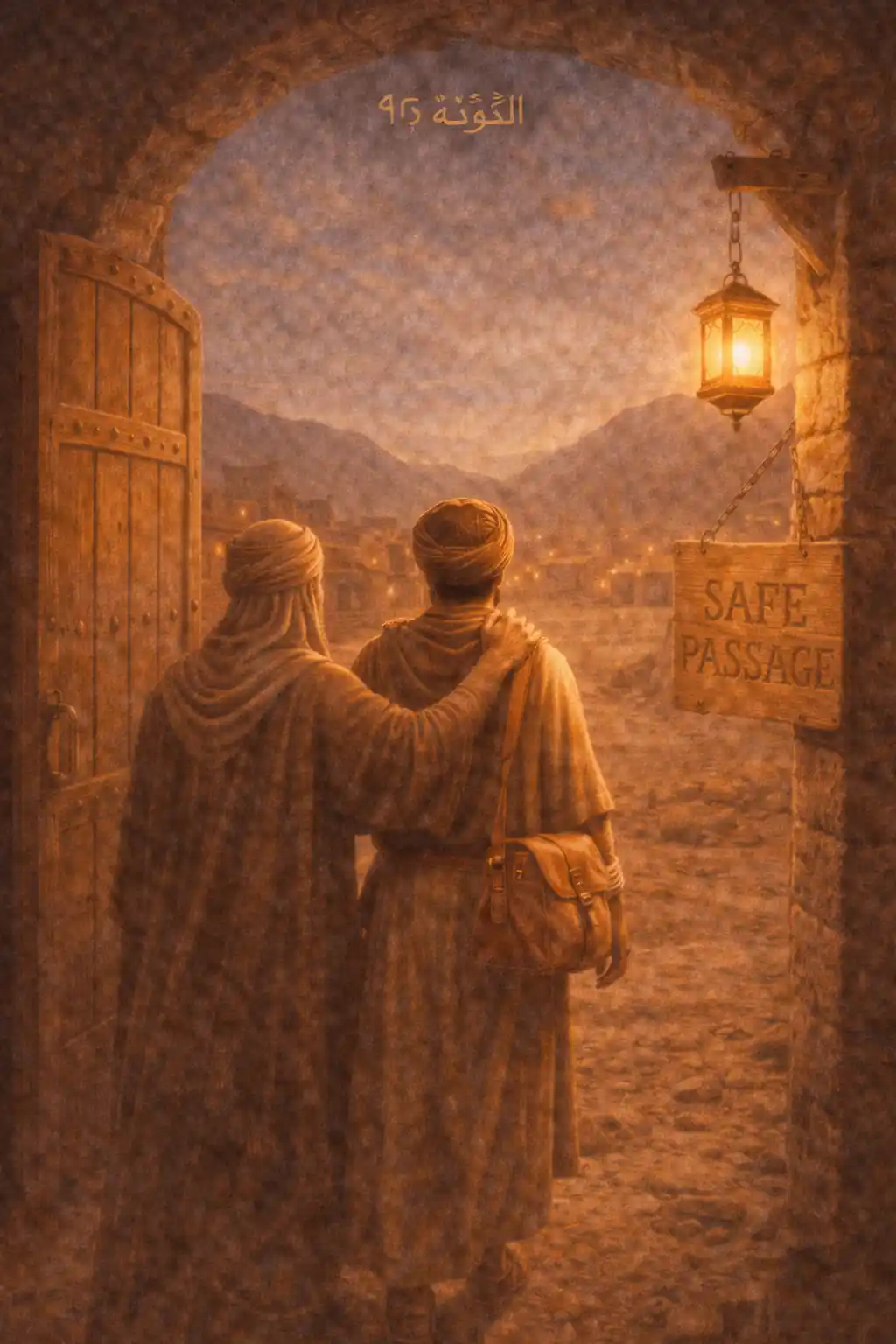 Illustration for Surah At-Tawbah 9:6 (safe escort / protection)
